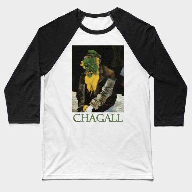 Jew in Green (1914) by Marc Chagall Baseball T-Shirt by Naves